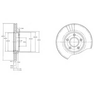 DELPHI BG3826 Тормозной диск