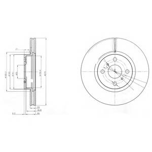 DELPHI BG4054 Тормозной диск