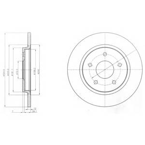 DELPHI BG4247 Тормозной диск