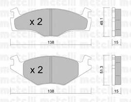 METELLI 22-0045-0 Комплект гальмівних колодок,