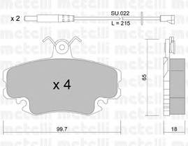 METELLI 22-0120-0K Комплект тормозных колодок,