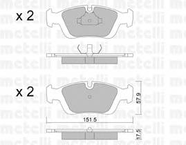 METELLI 22-0124-0 Комплект тормозных колодок,