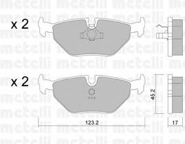 METELLI 22-0125-0 Комплект тормозных колодок,