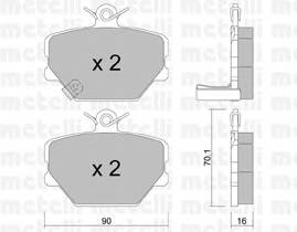 METELLI 22-0341-0 Комплект тормозных колодок,