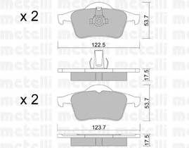 METELLI 22-0348-0 Комплект тормозных колодок,