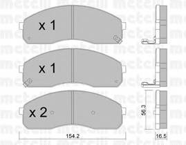 METELLI 22-0374-0 Комплект тормозных колодок,