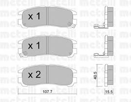 METELLI 22-0398-0 Комплект тормозных колодок,