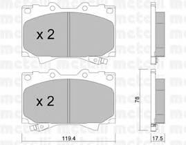 METELLI 22-0452-0 Комплект гальмівних колодок,