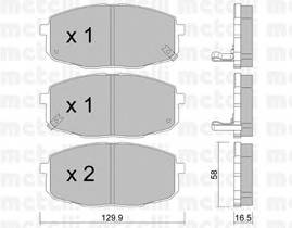 METELLI 22-0513-0 Комплект гальмівних колодок,