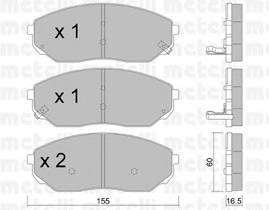 METELLI 22-0515-0 Комплект гальмівних колодок,