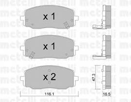 METELLI 22-0629-0 Комплект тормозных колодок,