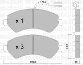 METELLI 22-0709-0 Комплект гальмівних колодок,