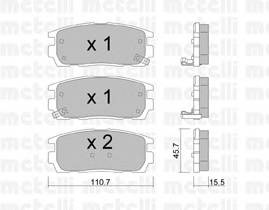 METELLI 22-0779-0 Комплект гальмівних колодок,