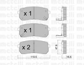 METELLI 22-0786-0 Комплект тормозных колодок,