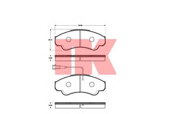 NK 221948 Комплект тормозных колодок,