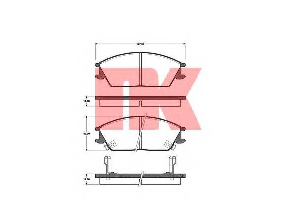 NK 223403 Комплект тормозных колодок,