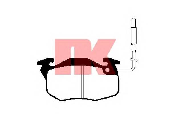 NK 229971 Комплект гальмівних колодок,