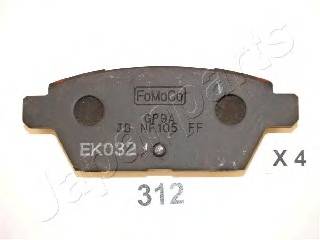 JAPANPARTS PP-312AF Комплект гальмівних колодок,