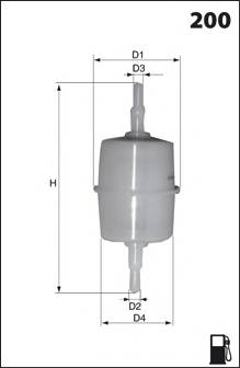 MECAFILTER ELE1990 Топливный фильтр