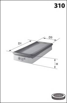 MECAFILTER ELP3325 Повітряний фільтр