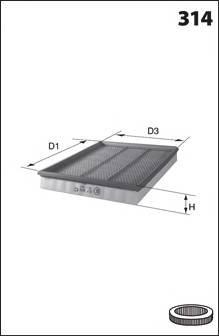 MECAFILTER ELP3819 Повітряний фільтр