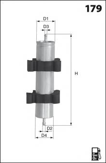 MECAFILTER ELG5426 Топливный фильтр