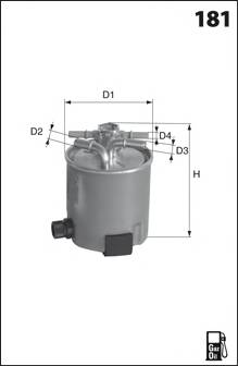 MECAFILTER ELG5358 Топливный фильтр