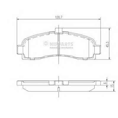 NIPPARTS J3601053 Комплект гальмівних колодок,