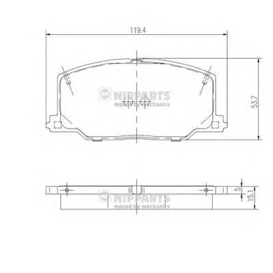 NIPPARTS J3602037 Комплект гальмівних колодок,