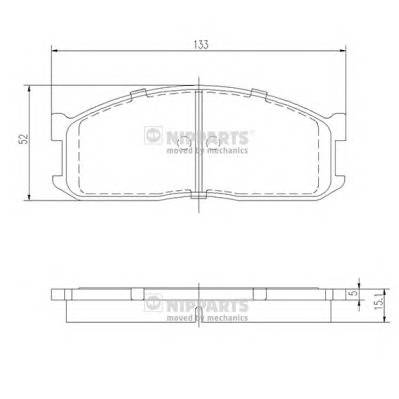 NIPPARTS J3603025 Комплект гальмівних колодок,