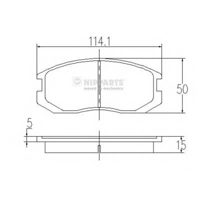 NIPPARTS J3605032 Комплект гальмівних колодок,