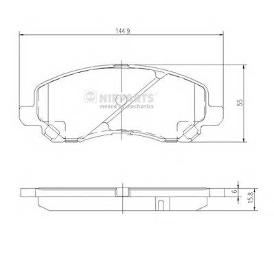 NIPPARTS J3605046 Комплект тормозных колодок,