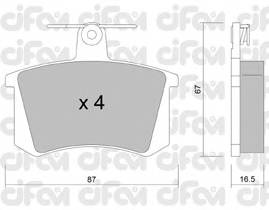 CIFAM 822-048-0 Комплект тормозных колодок,