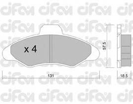 CIFAM 822-071-0 Комплект тормозных колодок,