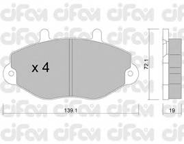 CIFAM 822-195-0 Комплект тормозных колодок,