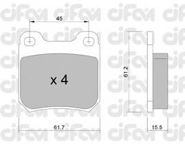 CIFAM 822-275-0 Комплект гальмівних колодок,