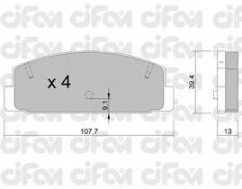 CIFAM 822-302-1 Комплект тормозных колодок,