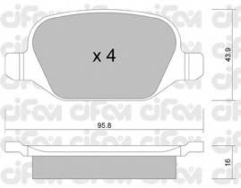 CIFAM 822-324-1 Комплект тормозных колодок,