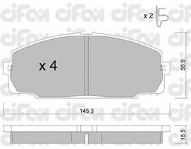 CIFAM 822-434-0 Комплект гальмівних колодок,