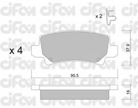 CIFAM 822-447-0 Комплект тормозных колодок,