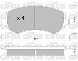 CIFAM 822-524-0 Комплект тормозных колодок,