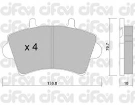 CIFAM 822-545-0 Комплект тормозных колодок,