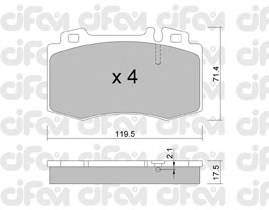 CIFAM 822-563-0 Комплект тормозных колодок,