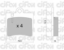 CIFAM 822-597-0 Комплект тормозных колодок,