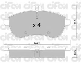 CIFAM 822-665-0 Комплект тормозных колодок,