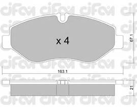 CIFAM 822-671-1 Комплект тормозных колодок,