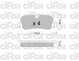 CIFAM 822-694-0 Комплект тормозных колодок,