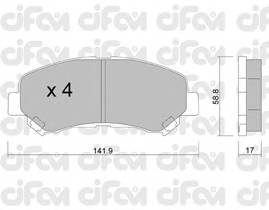 CIFAM 822-792-0 Комплект тормозных колодок,