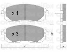 CIFAM 822-876-0 Комплект гальмівних колодок,