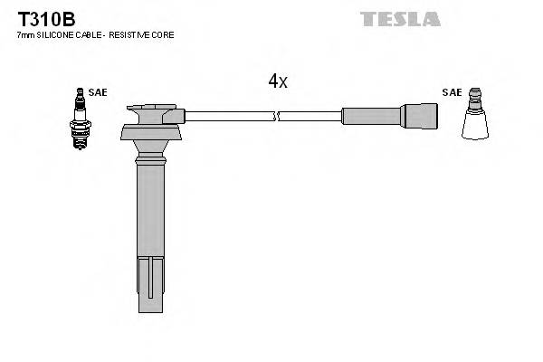 TESLA T310B Комплект проводов зажигания